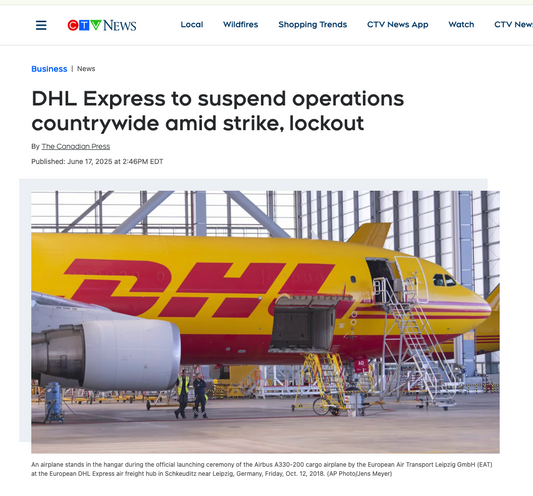Temporary Suspension of Shipments to Canada